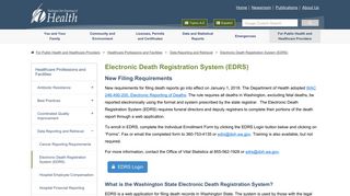 Electronic Death Registration System (EDRS) :: Washington State ...