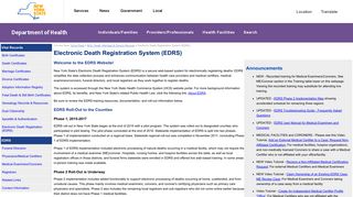 Electronic Death Registration System (EDRS)