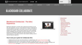 Blackboard Collaborate | Davenport University