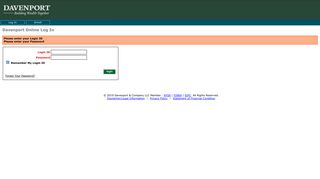 Davenport Online Log In - Davenport & Company