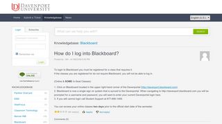 How do I log into Blackboard? - Powered by Kayako Help Desk Software