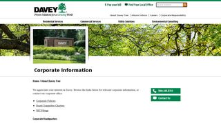Corporate Information | Davey Tree