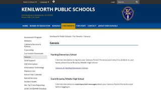 Genesis - Kenilworth Public Schools