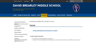 Genesis - David Brearley Middle School - Kenilworth Public Schools