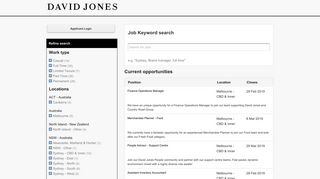 David Jones Careers