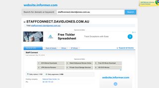 staffconnect.davidjones.com.au at WI. Staff Connect - Website Informer