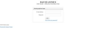 Applicant sign in - David Jones - PageUp