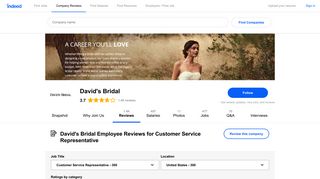 David's Bridal Employee Reviews for Customer Service ... - Indeed
