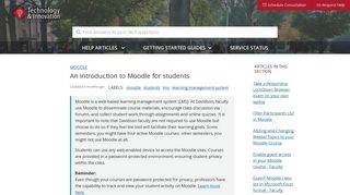 An introduction to Moodle for students – Davidson College