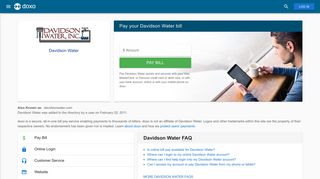 Davidson Water: Login, Bill Pay, Customer Service and Care Sign-In