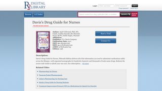 Davis's Drug Guide for Nurses | R2 Digital Library