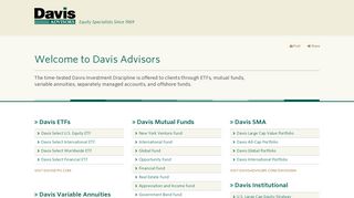 Welcome to Davis Advisors | Davis ETFs