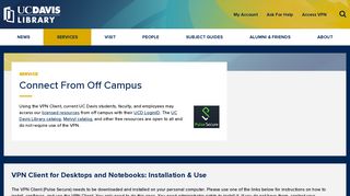 Connect From Off Campus - UC Davis Library