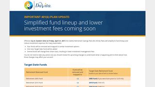 DaVita Retirement Savings Plan