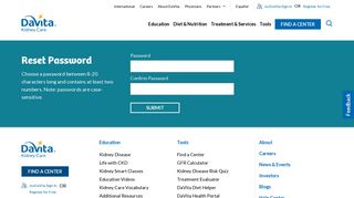 Reset Password - DaVita