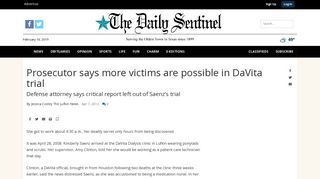 Prosecutor says more victims are possible in DaVita trial | Social ...