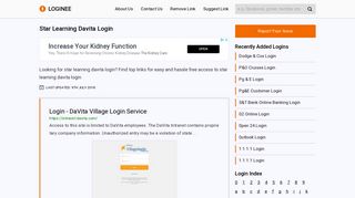 Star Learning Davita Login