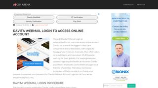webmail.davita.com: Davita Webmail Login To Access Online Account
