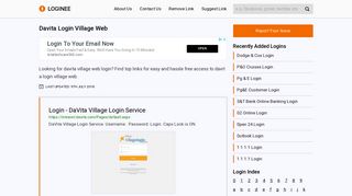 Davita Login Village Web