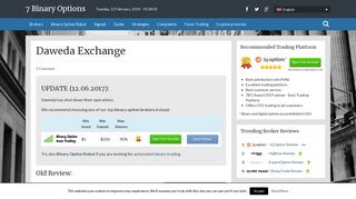 • Daweda Exchange Review - Binary Exchange Platform •