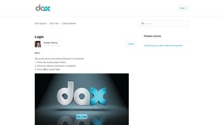 Login – DAX Support