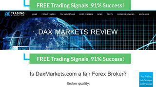 Dax Markets | Forex Broker Review - FX Trading Revolution | Your ...