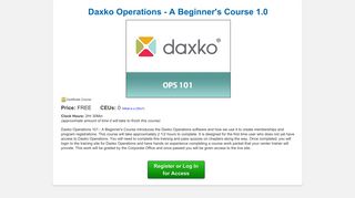 Daxko Operations - A Beginner's Course 1.0 | CollaborNation®