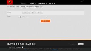 Register for a Free Daybreak Account - Daybreak Games!