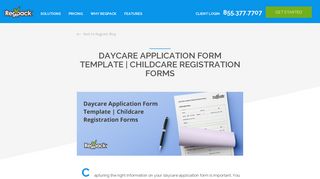 Daycare Application Form Template | Childcare Registration Forms