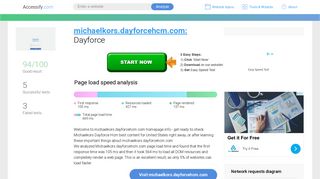 Access michaelkors.dayforcehcm.com. Dayforce