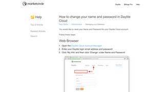 How to change your name and password in Daylite Cloud Daylite