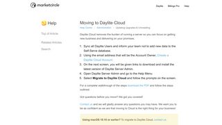 Moving to Daylite Cloud Daylite - Marketcircle