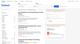 Under Canvas Jobs, Employment in Tennessee | Indeed.com