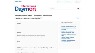 Logging In - Daymon University - DAY – Global Support Interactions ...