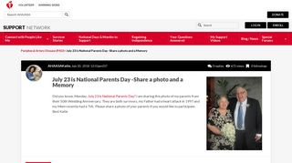 July 23 is National Parents Day -Share a photo and a Memory