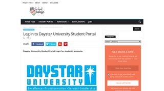Log in to Daystar University Student Portal - Schoolkenya