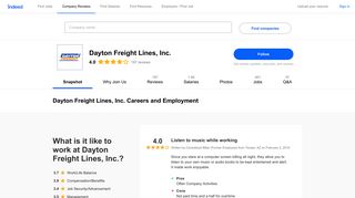 Dayton Freight Lines, Inc. Careers and Employment | Indeed.com