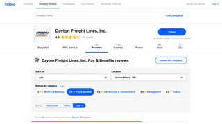 Working at Dayton Freight Lines, Inc.: 66 Reviews about Pay & Benefits