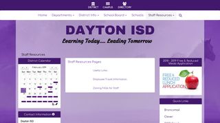 Dayton ISD - Staff Resources