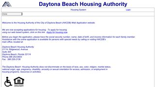 SACS Web Application - Daytona Beach Housing Authority