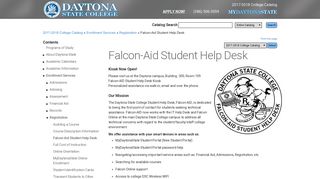Daytona State College - Falcon-Aid Student Help Desk