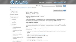 Daytona State College - Transcripts