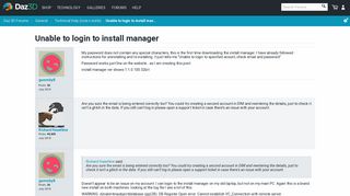 Unable to login to install manager - Daz 3D Forums