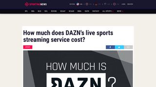 How much does DAZN's live sports streaming service cost? | Other ...