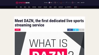 Meet DAZN, the first dedicated live sports streaming service | Other ...