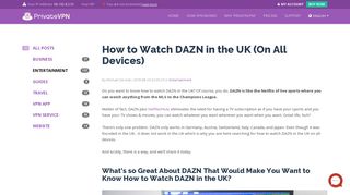 How to Watch DAZN in the UK (On All Devices) - PrivateVPN