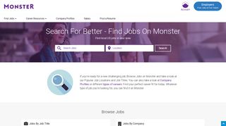 Find Jobs in the US. Build a Career. Find Your Calling | Monster.com