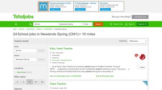 School Jobs in Newlands Spring, Chelmsford (CM1) | School Job ...