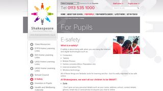 Shakespeare Primary School - E-Safety