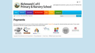 Richmond C of E Primary School > The Virtual Office > Payments